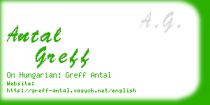 antal greff business card